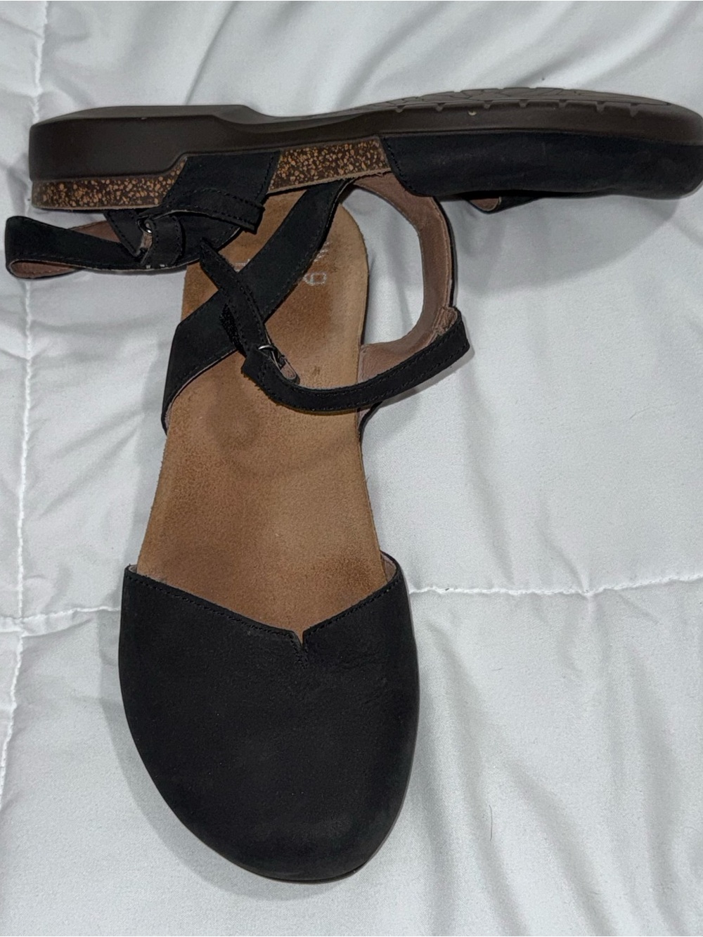 Dansko Rowan Black Slingback Flat closed toe Sandals 39 8.5-9 - Picture 9 of 15